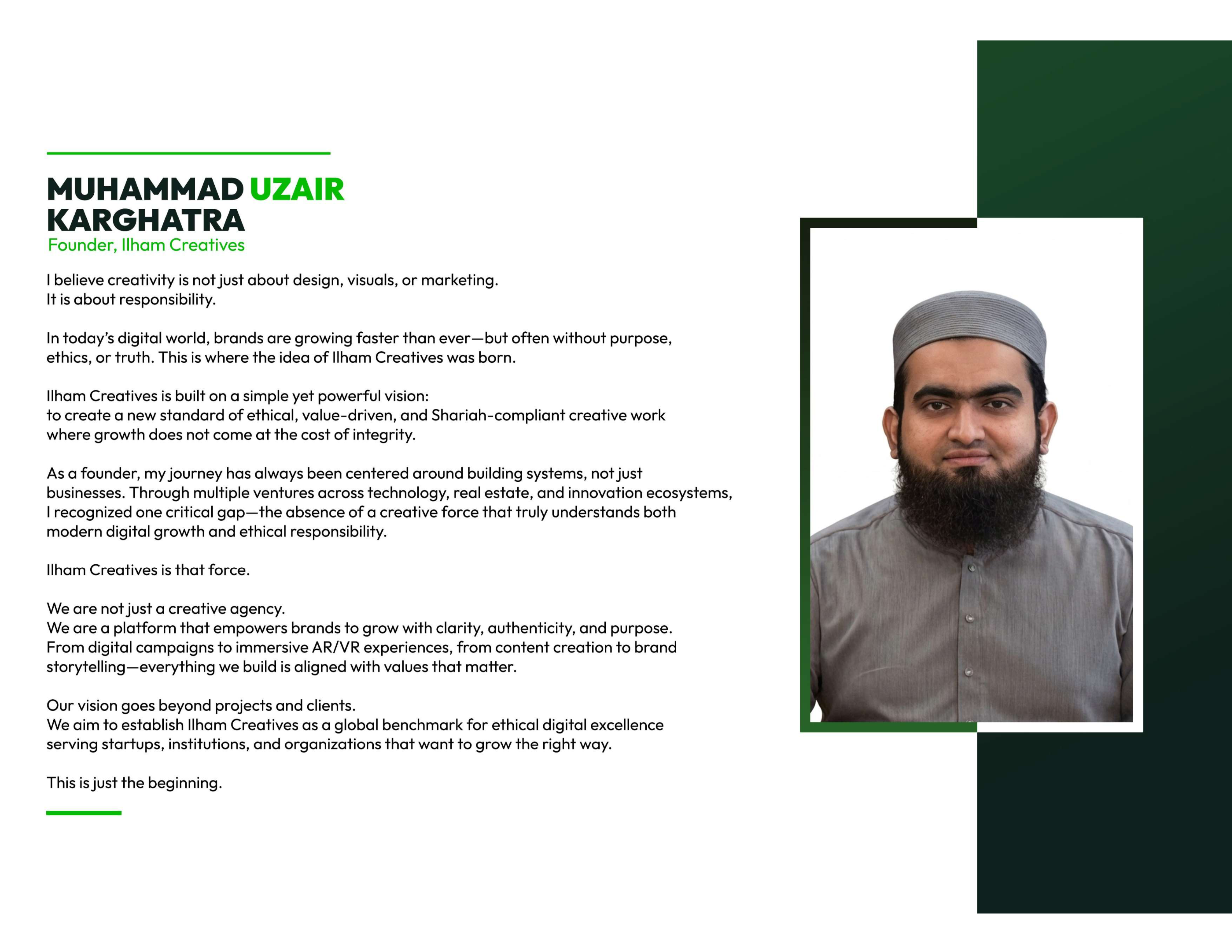 Muhammad Uzair Karghatra owner profile card