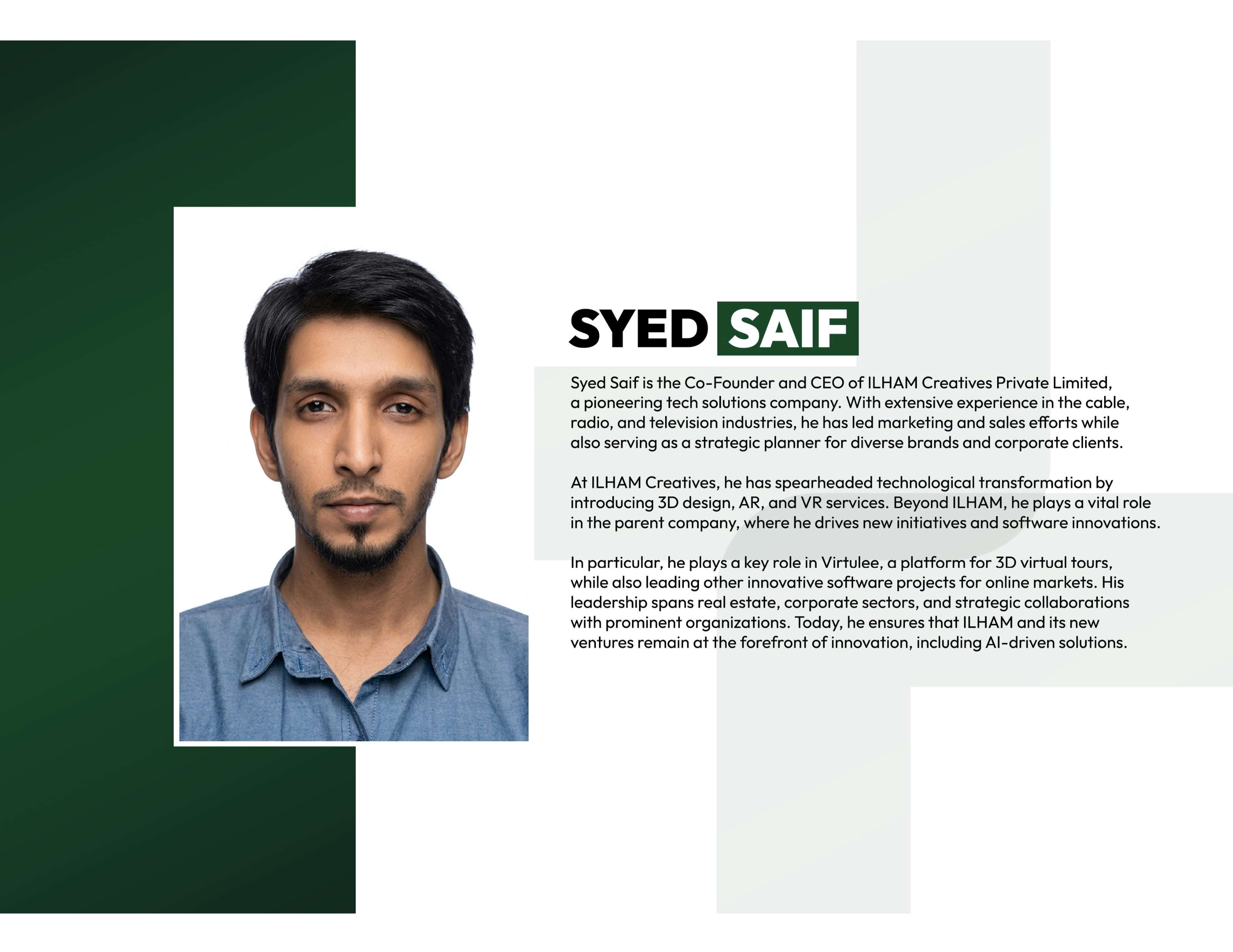 Syed Saif owner profile card